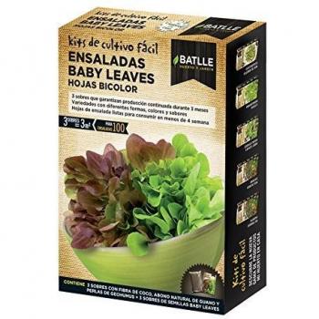 Kit Cultivo Fácil - ENSALADAS BABY LEAVES hojas bicolor