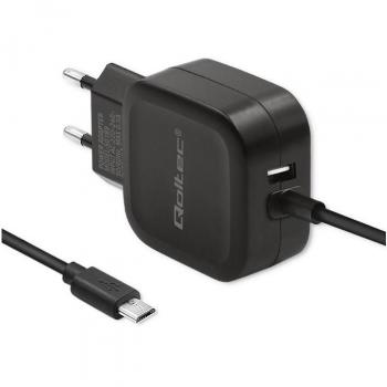Cargador Qoltec 17W | 5V | 3.4A | USB + Micro USB
