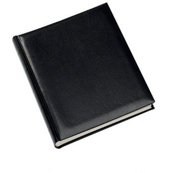 Walther Design FA-373-B álbum de fotos Classic, 80 páginas blancas, 30 x 37 cm, con cuero artificial, negro