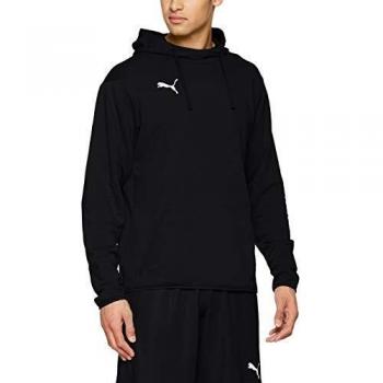 PUMA Men Liga Casuals Hoody Pullover - PUMA Black-PUMA White, L
