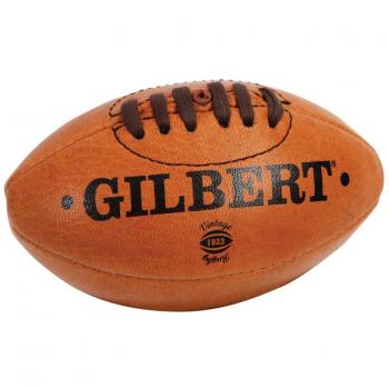 Balón de Rugby Vintage Gilbert Cuero Mini Talla 1