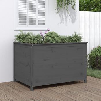 Arriate elevado de jardín madera maciza de pino 119,5x82,5x78 cm en color pino natural, pino blanco y pino gris