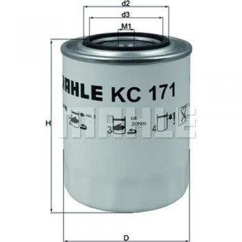 Filtros de Combustible Mahle KC 171
