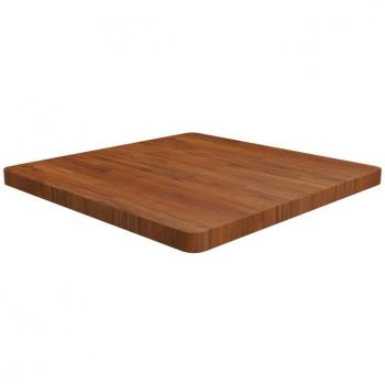 Tablero de mesa cuadrada de madera de roble marrón oscuro 70x70x4 cm