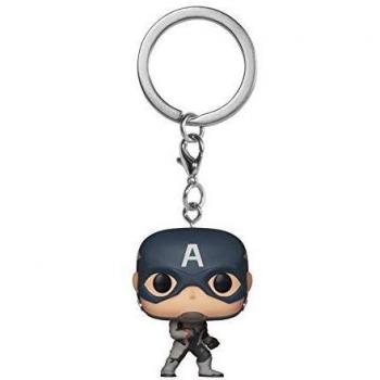 Funko - Pocket Pop! Avengers Endgame: Captain America Keychain, Multicolor