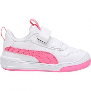 Zapatillas Puma Multiflex SL V Blanco/Rosa Infantil