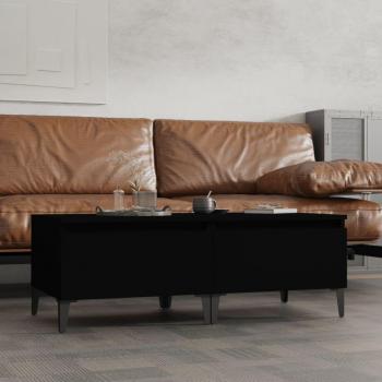 Mesas auxiliares 2 uds madera contrachapada 50x46x35 cm Blanco y Negro, Mesa de sofá, Mesa de Entrada para Salón, Consola de Entrada, Mueble Recibidor, Mesita auxiliar Salon