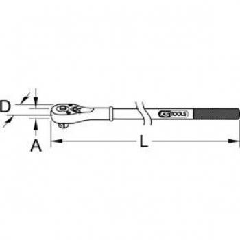 Carraca reversible KS Tools 3/4 para construcción e industrial, 24 piezas, longitud de 520 mm