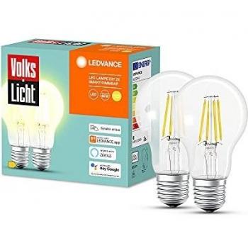 Lámpara LED Smart+ BT Filamento Clásica E27 6W (60W) 806 lm, Dimmable, 2700K - Pack de 2