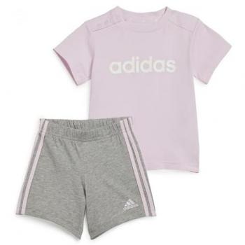 Conjunto infantil adidas I LIN CO T SET rosa
