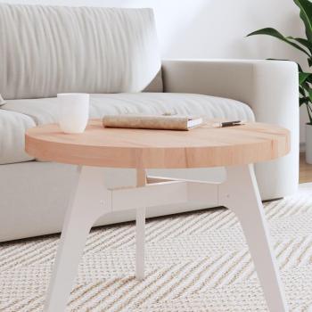 Mesa redonda de madera maciza de haya Ø 60x4 cm color marrón
