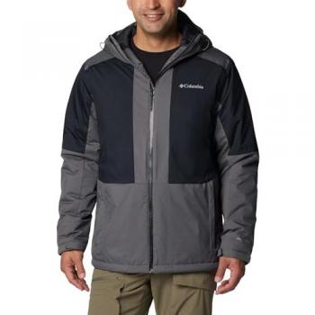 Columbia Chaqueta Point Park™ II Insulated Gris Oscuro para Hombre (Tamaño XL) con capucha, diseño outdoor y características de aislamiento