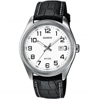 Reloj Casio Collection para Hombre MTP-1302PL-7BVEF, Analógico, 44mm, Esfera Blanca con Calendario