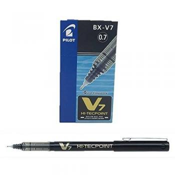 Pilot V7 - Pack de 12 bolígrafos de tinta liquida, punto medio, color negro