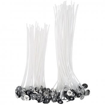 100 Piezas de Mecha de Vela Mecha Preencerada para Fabricación de Velas, 150 mm y 200 mm de Largo