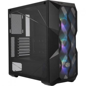 Cooler Master MasterBox TD500 Mesh Midi Tower con Panel Lateral de Cristal Templado, Frontal Mallado con Diseño de Líneas Poligonales, 3 Ventiladores ARGB de 120 mm Preinstalados