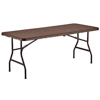 PAPILLON 8044700 Mesa Plegable Rectangular Marron 180 x 75 x 74 cm, 0, Color, único