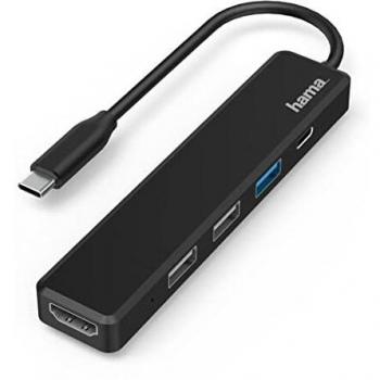 Hub USB Hama 00200117 con puertos USB A, USB Type C y HDMI