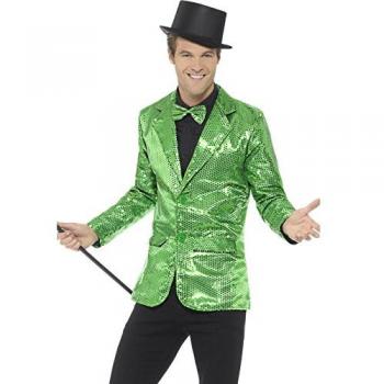 Chaqueta Verde con Lentejuelas para Hombre - Talla M