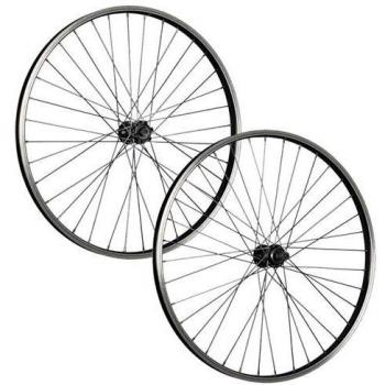 Juego de ruedas de bicicleta de 26 pulgadas en aluminio con disco BÃ¼chel Disc 6 acero inoxidable negro