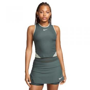 NikeCourt Slam Camiseta de tirantes de tenis Dri-FIT para mujer en color verde, talla XL (EU 48-50), con tecnología Dri-FIT
