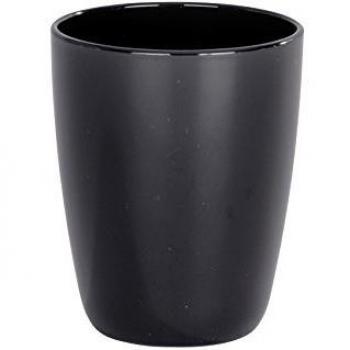 Wenko Cocktail Vaso para Cepillos de Dientes, Poliestireno, Negro, 8x8x10 cm