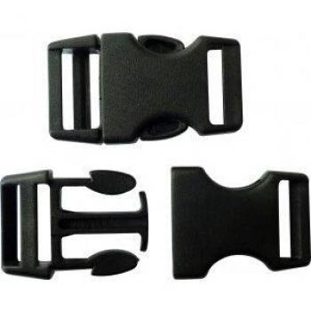 Lote de 10 Clips de Plástico Negros de 4x2cm (Ideal para Créacord)