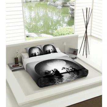 TSUKI Yakan Funda Nórdica, algodón, Negro, Cama 150