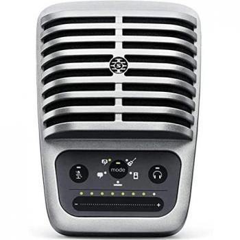 Shure MV51 Digital Large-Diaphragm Condenser Microphone for USB and Lightning, 5 DSP Preset Modes, Integrated Pre-Amp, Zero Latency Monitoring, Headphone Jack, Good-Quality Audio Capture