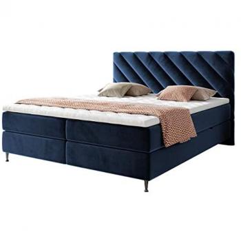 Cama Continental Beloit 105 Doble con Tapiz y Somieres, 140x200 cm, Azul, 148x209x118 cm