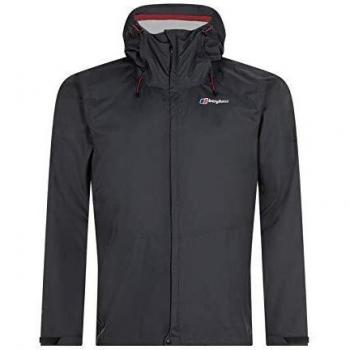 Berghaus Deluge Vented Chaqueta Entallada Impermeable, Hombre, Carbon, XL