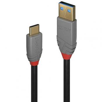 Cable USB 3.2 Tipo A a C de 2m, 5A PD, Línea Anthra