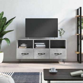 Mueble de TV de madera de ingeniería gris hormigón 102x36x50 cm