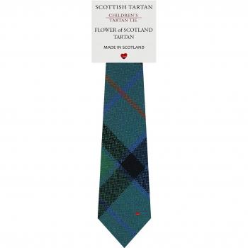 Boys All Wool Tie Woven Scotland - Flower Scotland Tartan