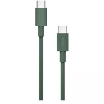 Nubbeh Borealis Cable USB-C a USB-C de Silicona Líquida 1.5m 3A 60W Verde