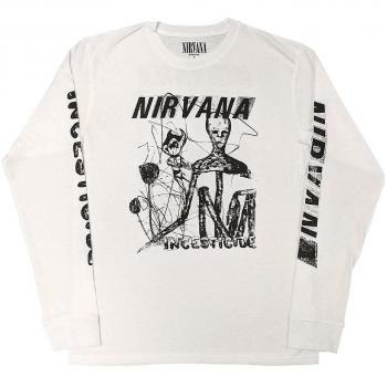 Nirvana Incesticide Long Sleeve White T-Shirt XXL