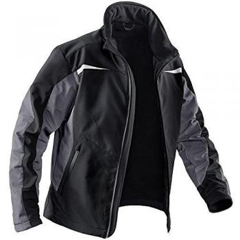 Chaqueta Softshell Pulsschlag Kübler 1241, Talla XXL, Negra/Antracita, Unisex, Impermeable y Resistente al Viento