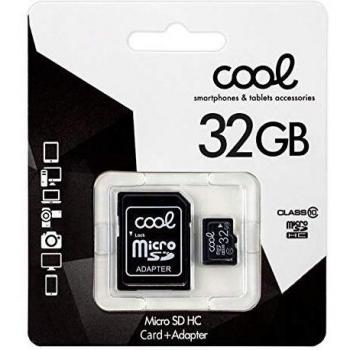 Tarjeta Memoria Micro SD con Adapt. x32 GB Cool