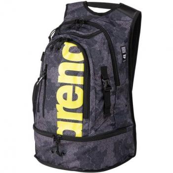 Mochila de deporte unisex Arena Fastpack 3.0 Allover 40L Gris