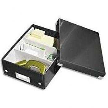 Caja de organización LEITZ Click & Store WOW, pequeña, negra (220x100x285 mm)