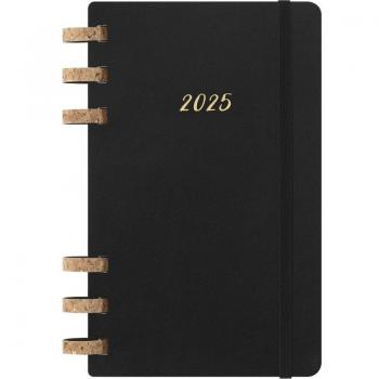 Agenda Moleskine 2025 Espiral Grande Semanal y Mensual Tapa Blanda Color Negro 15x21 cm
