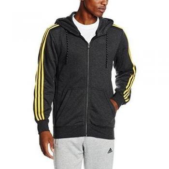 adidas Ess 3S Fz Hoodb - Sudadera para hombre, color negro, talla S