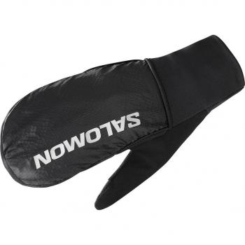 Guantes Fast Wing Winter Salomon - Guantes de running, color negro, diseño ligero y transpirable, aislamiento térmico para invierno, puños ajustables, tecnología de agarre en la palma