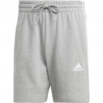 Shorts adidas Essentials 3-Stripes French Terry para hombre, color Gris Medio, talla 3XL