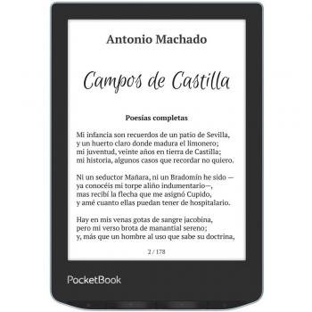 PocketBook Verse (Bright Blue) - Lector de libros electrónicos 6, E-Ink Carta, 8GB, WiFi, Azul Brillante