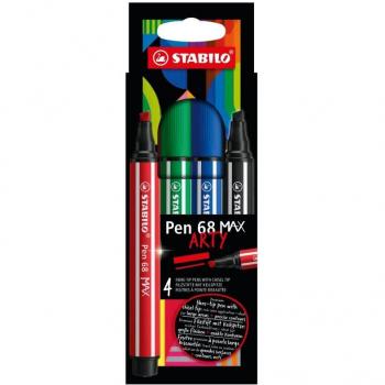 Rotulador STABILO Pen 68 MAX Naranja claro 5 piezas