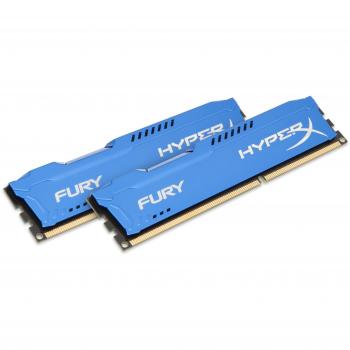 HyperX Fury - Memoria RAM de 8 GB 1333 MHz DDR3 Non-ECC CL9 DIMM, Kit 2x4 GB, Azul