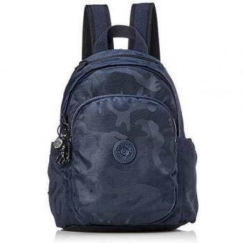 KIPLING Delia Mini Mochila, Mujeres, Satin Camo Blue