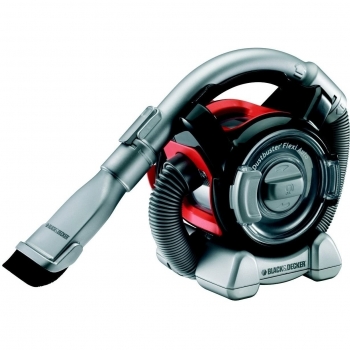 Black & Decker PAD-1200 - Aspirador de Mano para Coche,12 V, Tubo con opción de 2 Cabezales, Color Negro y Rojo