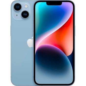 Teléfono inteligente Apple iPhone 14 de 6,1 pulgadas con chip A15 y capacidad de almacenamiento de 128 GB en color Azul